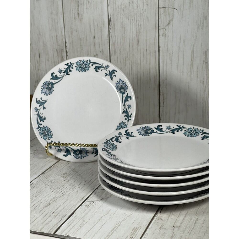 Noritake Progression Stephanie Dessert plates Set of 6 Blue Onion Old Towne